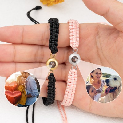 Personalised Photo Projection Charm Bracelet For Wife Valentine's Day