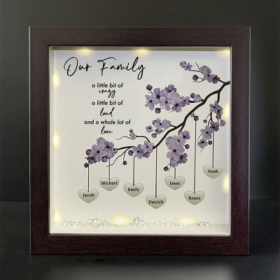 Personalized Family Tree Name Red Oak Frame Home Decor For Mother's Day Christmas