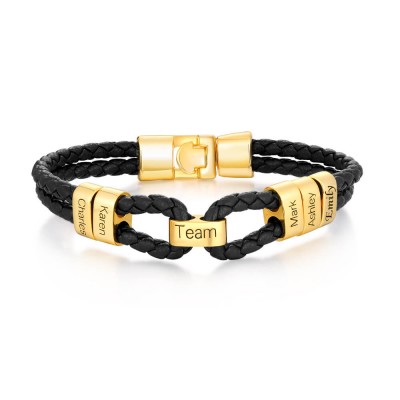 Men's Personalized Bead Name Bracelet For Him Gift