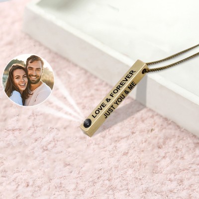 Personalised Photo Projection Necklace For Him Her Valentine's Day