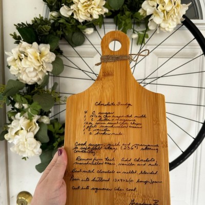 Personalized Handwritten Recipe Cutting Board Family Keepsake For Christmas Gift Ideas