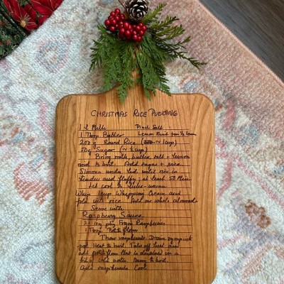 Personalized Handwritten Recipe Cutting Board Family Keepsake For Christmas Gift Ideas