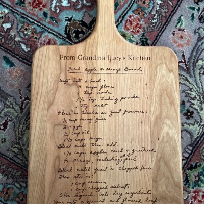 Personalized Handwritten Recipe Cutting Board Family Keepsake For Christmas Gift Ideas