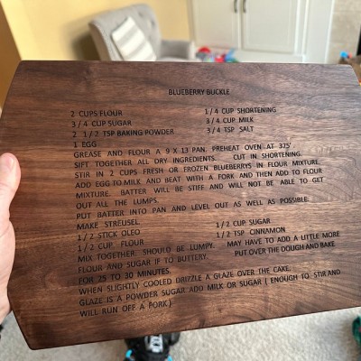 Personalized Handwritten Recipe Cutting Board Family Keepsake For Christmas Gift Ideas