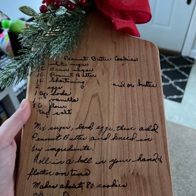 Personalized Handwritten Recipe Cutting Board Family Keepsake For Christmas Gift Ideas