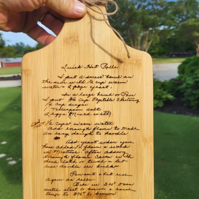 Personalized Handwritten Recipe Cutting Board Family Keepsake For Christmas Gift Ideas
