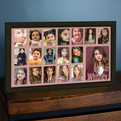 Personalized 3D School Years Photo Frame Display Board Gifts For Girl