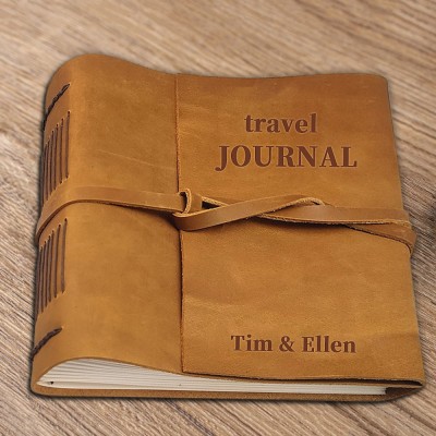 Personalized Leather Photo Scrapbook Album For Valentine's Day Anniversary Wedding Gift Ideas