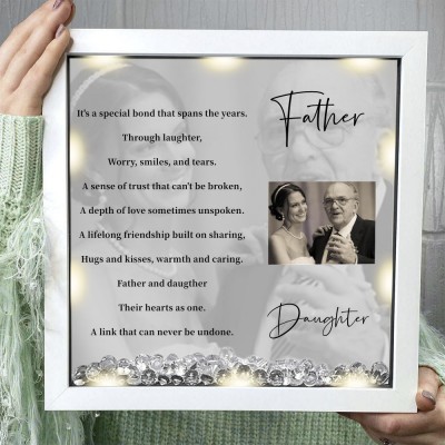 Personalized Father & Daughter Memorial Photo Frame Keepsake