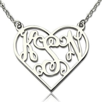 Heart Monogram Necklace