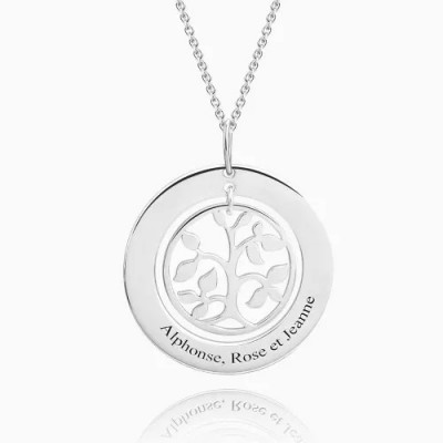 Filigree Family Tree Birthstone Necklace