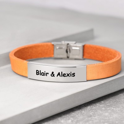 Mens Personalized Engraved Name Bracelet