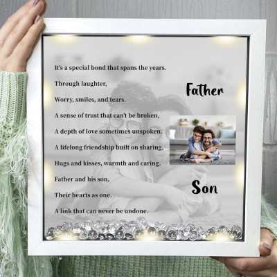 Personalized Father & Son Memorial Photo Frame Keepsake