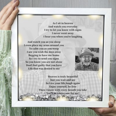 Personalized Grandpa Memorial Photo Frame Keepsake