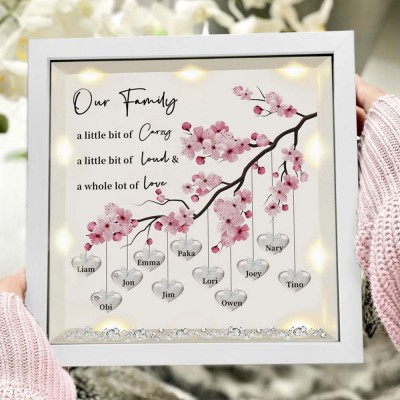 Custom Family Tree Frame With Names Anniversary New Home For Mom Grandma Our Family A little bit of Crazy