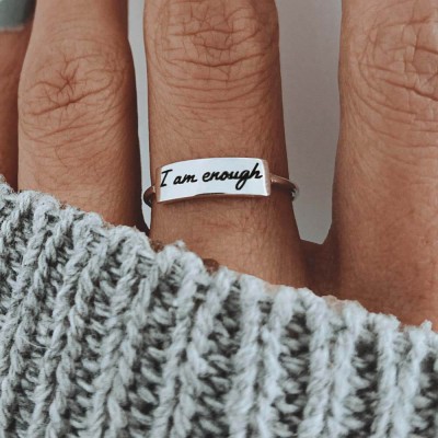 I Am Enough Inspirational Ring