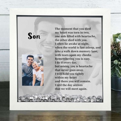 Personalized Son Memorial Photo Frame Keepsake