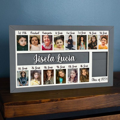 Personalized 3D Pre-K-12 School Years Photo Frame Display Back to School Gifts