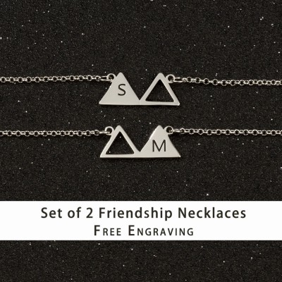 Personalised Best Friend Sister Friendship Necklaces For 2