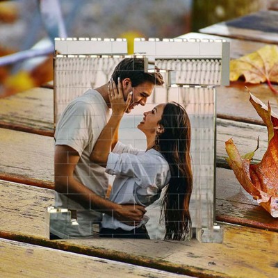 Personalized Photo Block Puzzle Building Brick Anniversary Birthday Valentine's Day Gift Ideas