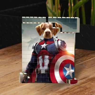 Personalized Photo Block Puzzle Building Brick Keepsake For Pet