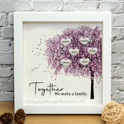 Custom Family Tree Frame Name Sign Home Decor Christmas Gift For Mom Grandma