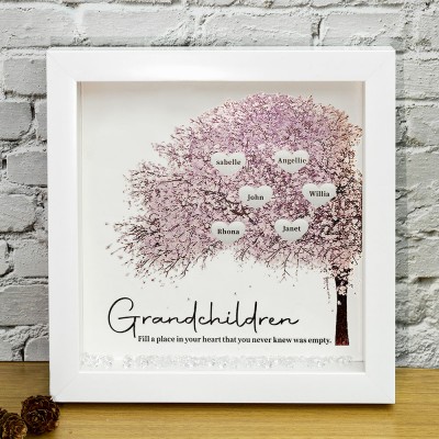 Custom Family Tree Frame Name Sign Home Decor Christmas Gift For Mom Grandma