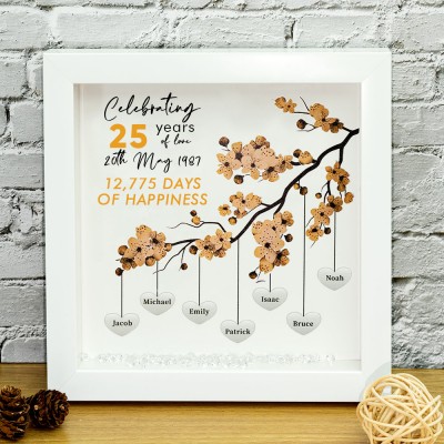 Custom Family Tree Frame Name Sign Home Decor Christmas Gift For Mom Grandma