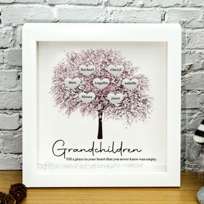 Custom Family Tree Frame Name Sign Home Decor Christmas Gift For Mom Grandma