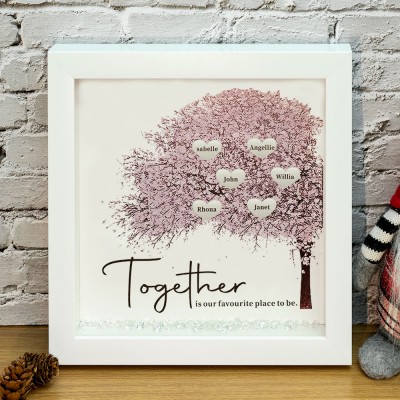 Custom Family Tree Frame Name Sign Home Decor Christmas Gift For Mom Grandma