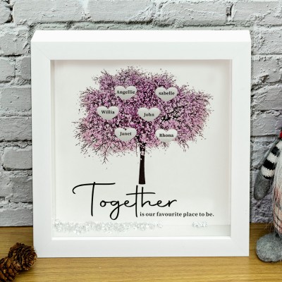 Custom Family Tree Frame Name Sign Home Decor Christmas Gift For Mom Grandma