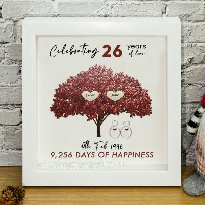 Custom Family Tree Frame Name Sign Home Decor Valentine's Day Gift