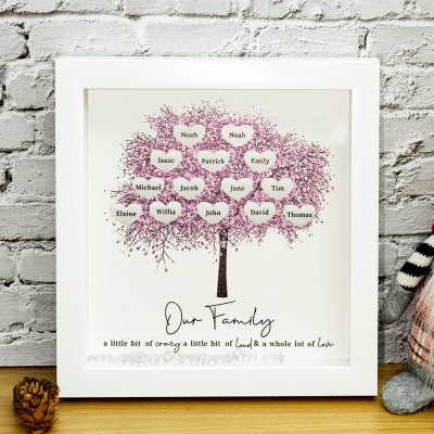 Custom Family Tree Frame Name Sign Home Decor Christmas Gift For Mom Grandma