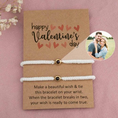 Personalized Photo Projection Bracelet For Couple Wife Christmas Valentine's Day Gift