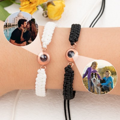 Personalised Photo Projection Charm Bracelet For Wife Valentine's Day