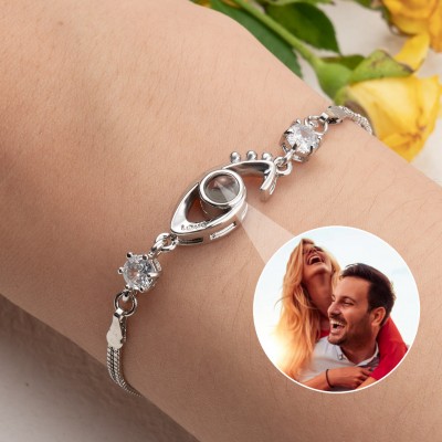 Custom Photo Projection Bracelet For Wife Soulmate Valentine's Day Gift Ideas