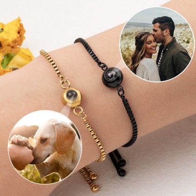 Custom Photo Projection Bracelet For Wife Soulmate Valentine's Day Gift Ideas