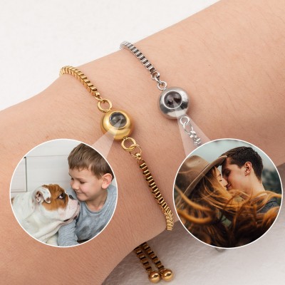 Custom Photo Projection Bracelet For Wife Soulmate Valentine's Day Gift Ideas