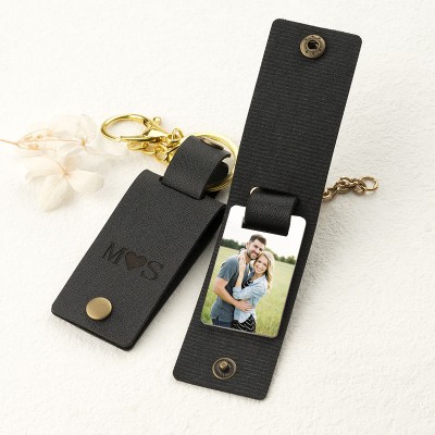 Personalized Couple Photo Keychain For Valentine's Day