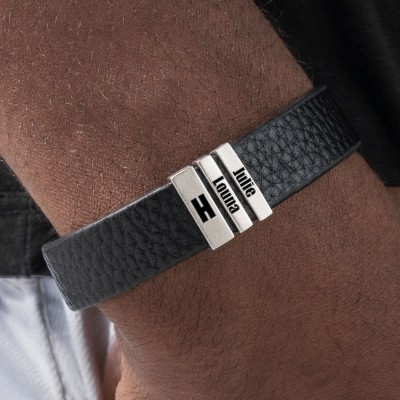 Personalized Dad Bracelets With Kids Name Engraved Gifts Ideas For Christmas Day