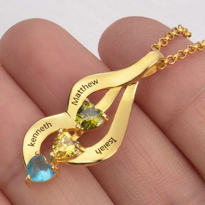 Personalized Birthstone Name Necklaces For Her Mother Birthday Family Anniversary Gift Ideas