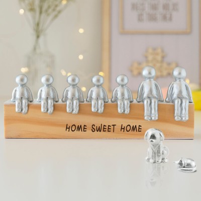 Tin Sculpture Figurines Anniversary Gift Home Sweet Home