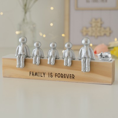 Personalized Sculpture Figurines Anniversary Gift Family is Forever