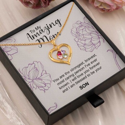 To My Amazing Mom Necklace Gift From Son Gift Ideas For Mother's Day Birthday