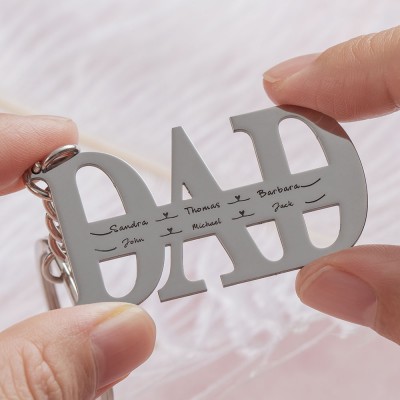 Father’s Day Gift Personalised Dad Puzzle Name Engraving Keychain