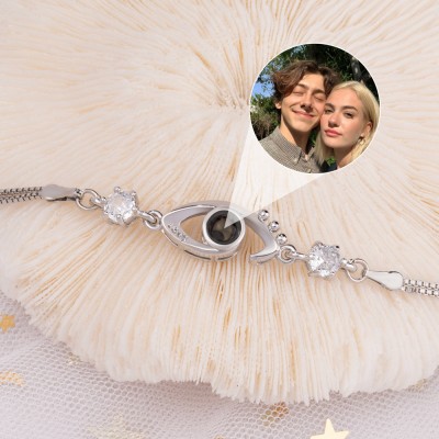 Custom Photo Projection Bracelet For Couple Soulmate Valentine's Day Gift Ideas