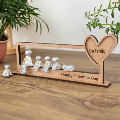 Our Family Personalised Sculpture Figurines For Mom Grandma Christmas Day Gift Ideas