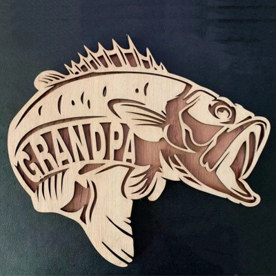 Personalized Bass Fish Father's Day Gift For Grandpa Dad Papa