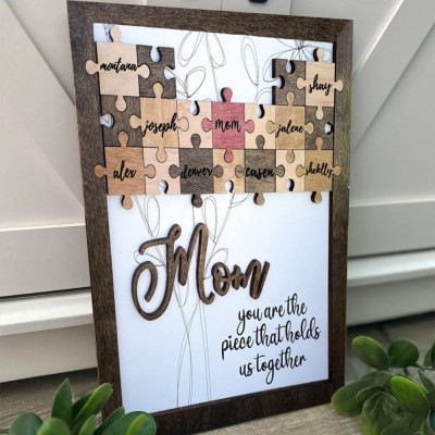 Personalised Mom Puzzle Sign Home Decor Mother's Day Christmas Gift Ideas