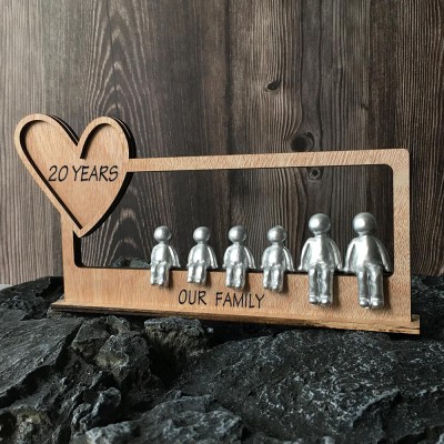 20 Years Our Family Personalized Sculpture Figurines 20th Anniversary Gift